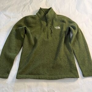 The North Face Gordon Lyon Fleece 1/4 Quarter Zip Pullover Green‎ Mens S Outdoor